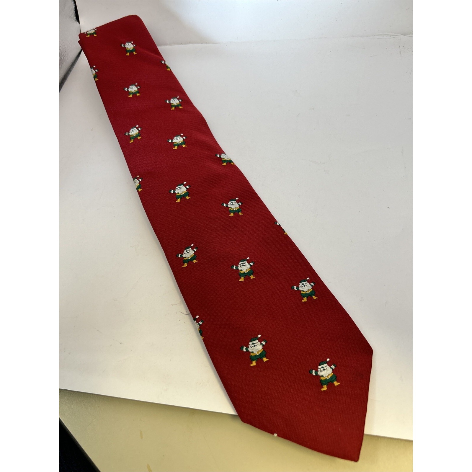 Vintage Robert Talbott For Dj Showalter Santa Red Silk Tie Lexington Ky Hand Sew